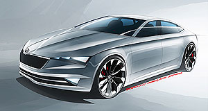 Skoda 2016 VisionC Vision quest: Set to debut at the Geneva motor show in March, the Skoda Vision C will showcase the company’s future design direction.