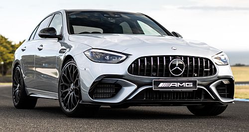 Four-cylinder Mercedes-AMG C63 here in '24
