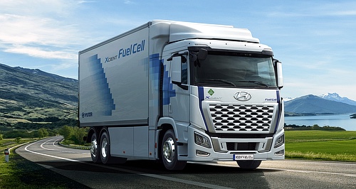 Hyundai Xcient FCEV trucks get to work in Germany