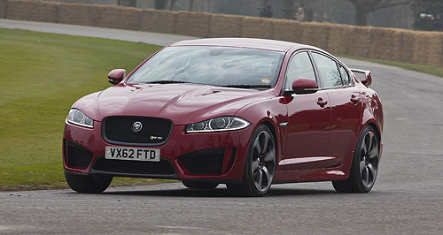 Red hot Jaguar XFR-S hits the Goodwood hill