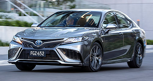 Facelifted Toyota Camry hits the road