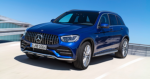 Facelifted Mercedes-AMG GLC43 on launchpad