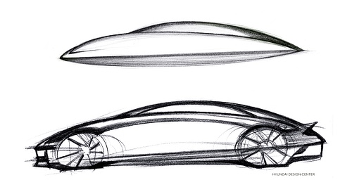 Hyundai teases Ioniq 6 in sketch