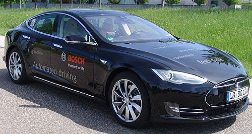 Bosch steps up driverless testing with Teslas