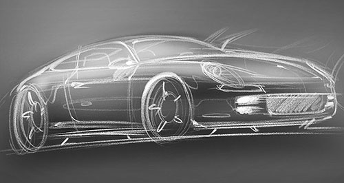 Porsche sketches V8 coupe