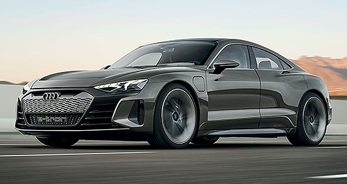 LA show: Audi debuts e-tron GT concept sportscar