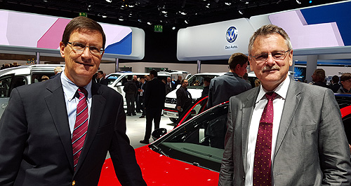 Volkswagen Australia bosses join forces at Frankfurt