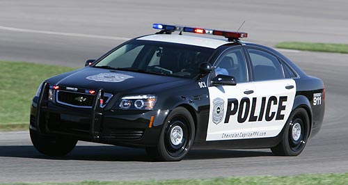 Detroit police test Holden cop car