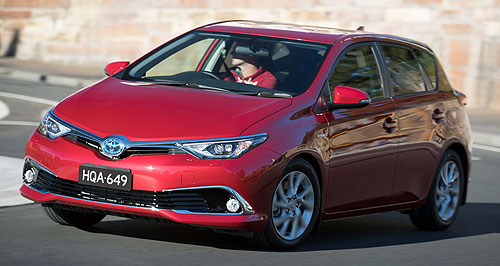 Toyota Corolla hybrid checks in