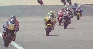 Rossi rides over them again