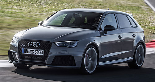 Audi RS3 sprints in from $78,900