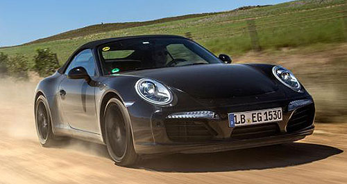 Frankfurt show: Porsche reveals 911 on test run