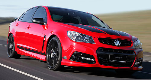 Holden’s Lowndes Commodore races out the door