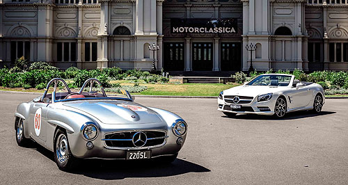 Benz celebrates 60 years of SL at Motorclassica