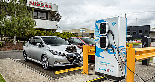 Nissan partners up for solar EV charging trial